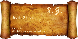 Urai Zita névjegykártya