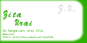 zita urai business card